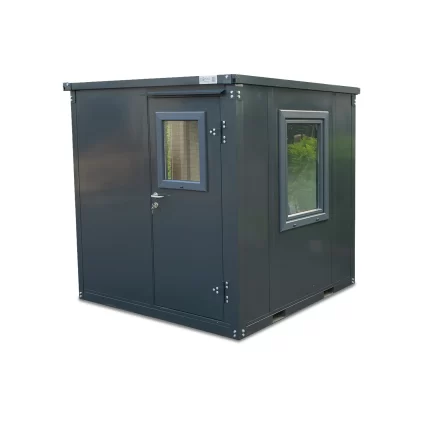 Bürocontainer anthrazit 2 x 2 m