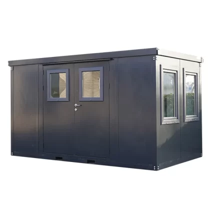 Bürocontainer anthracite 4x2m mit Doppeltür und Fenster