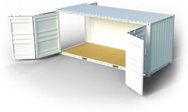 Container 20 Fuß OPEN SIDE